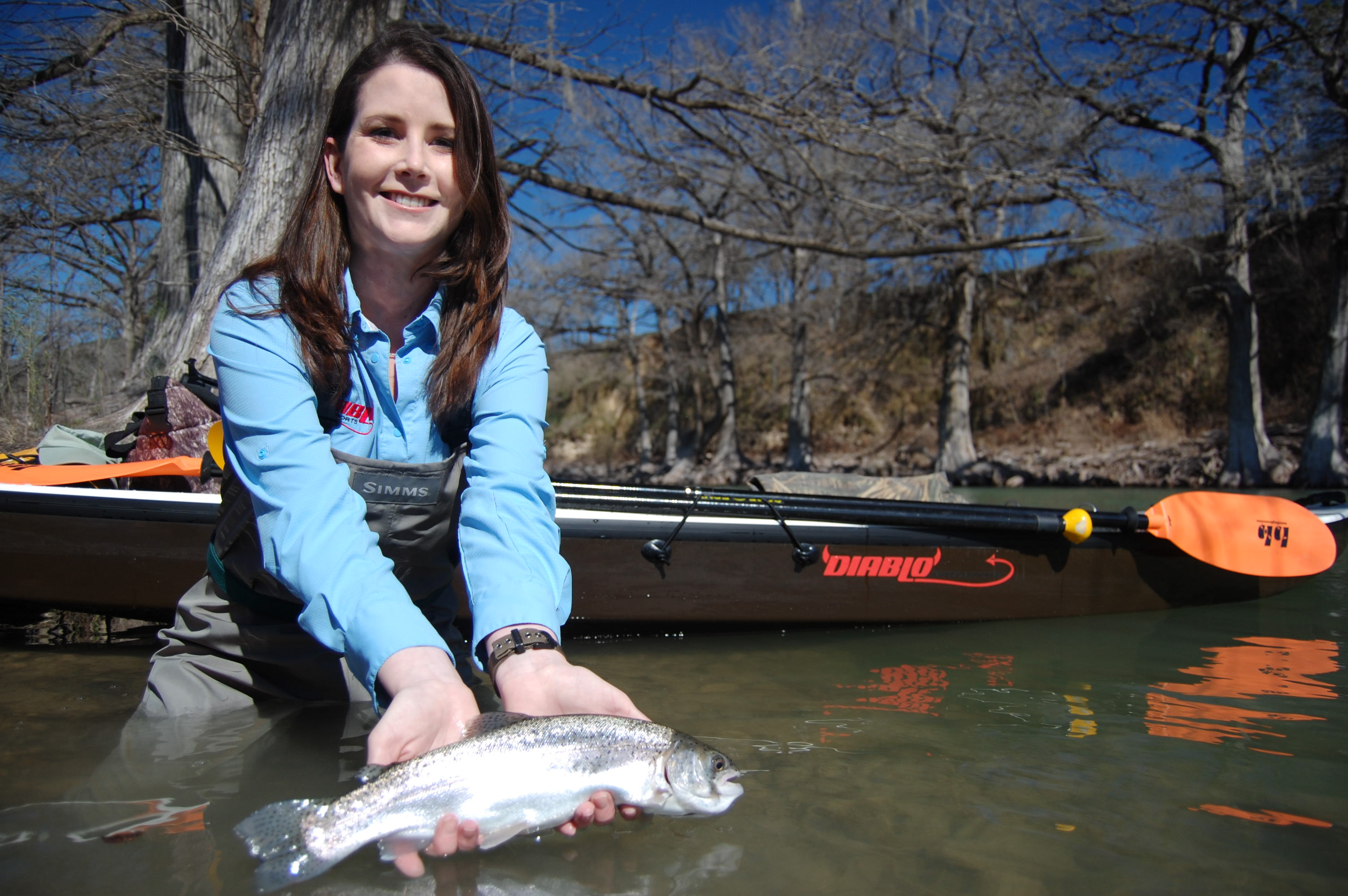 Fly Fishing for Rainbow Trout - Guadalupe State Park 