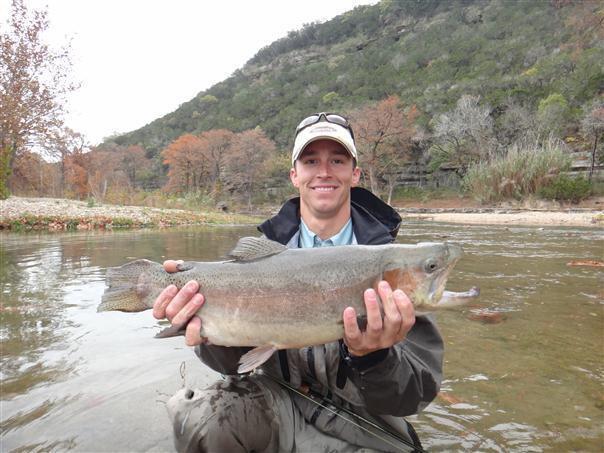 Beautiful holdover rainbow trout, Guadalupe river New Braunfels TX :  r/flyfishing